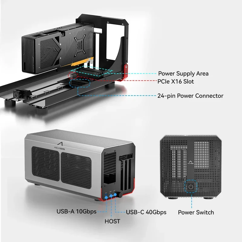 Acasis 40Gbps eGPU Enclosure w - огляд і ціна Thunderbolt 4 External Gpu Enclosure