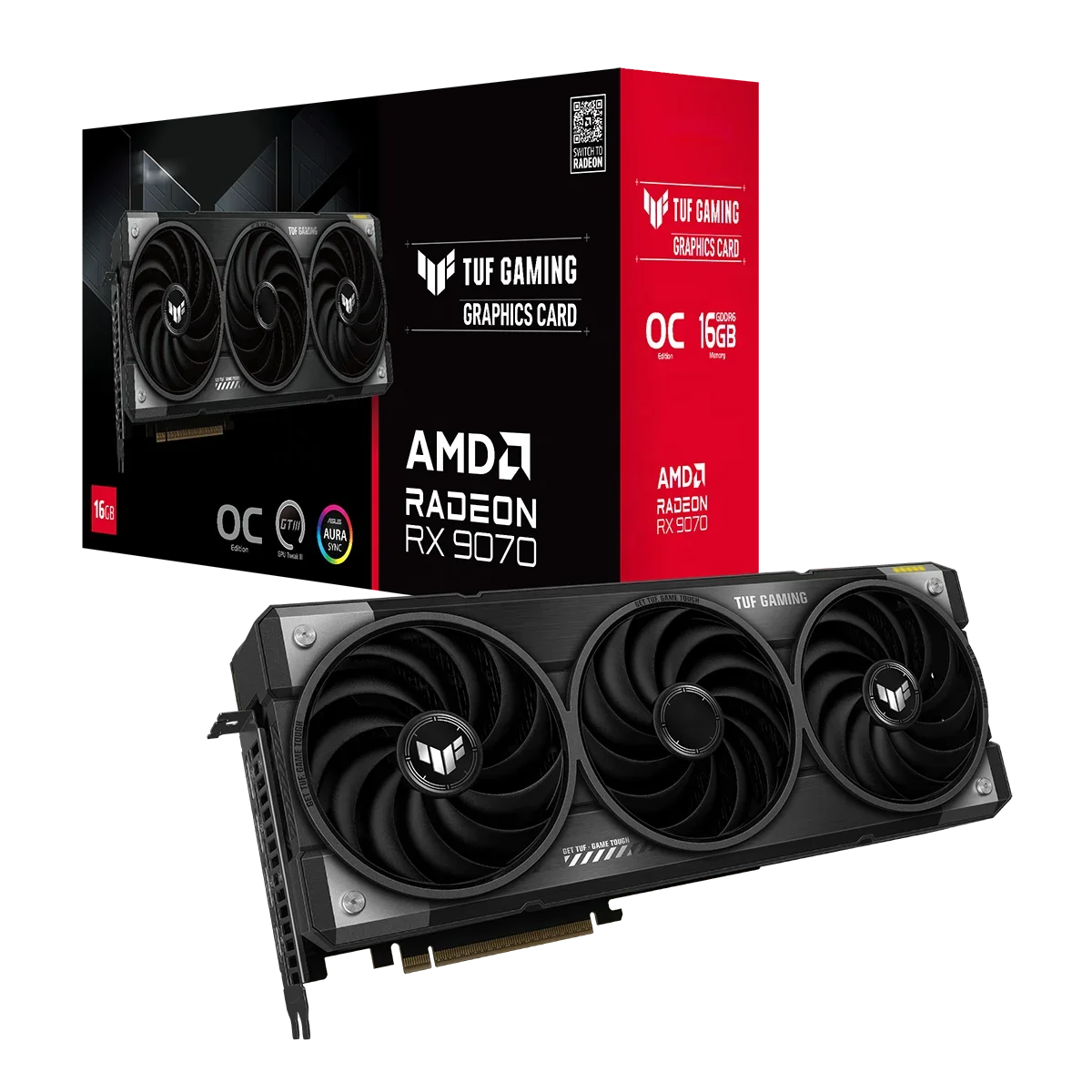 2025 TUF Gaming Radeon RX 9070 - огляд і ціна Triple Fan Gaming Graphics Card 16Gb